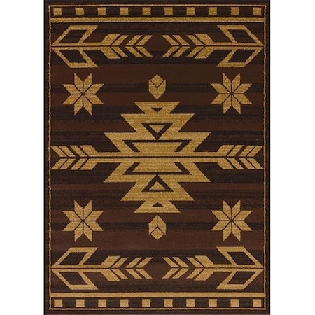 United Weavers United Weavers 750 00150 912 7 ft. 10 in. x 10 ft. 6 in. Affinity Teton Oversize Rug; Brown 750 00150 912